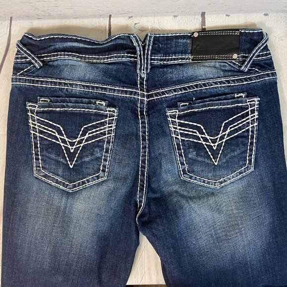 Vigoss Capri Jeans Women's Size 8 (30 x 25) The Dublin High Rise Dark Wash - Picture 6 of 13